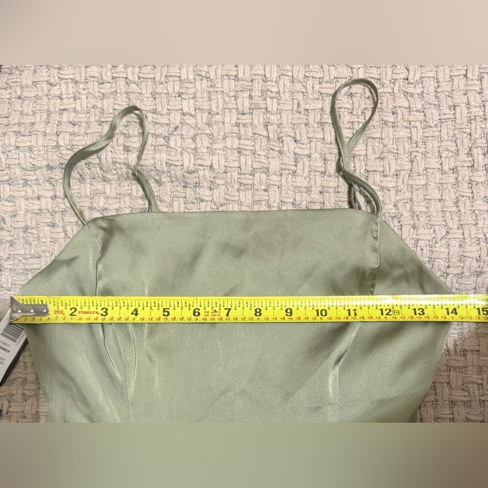 Aritzia Olive Green Square-Neck Mini Dress - Picture 7 of 9
